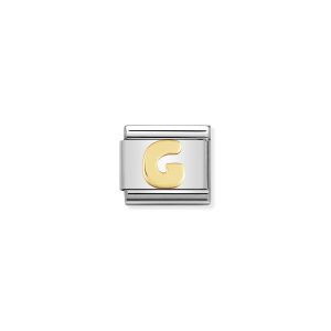 NOMINATION CLASSIC LINK LETTER G IN 18K GOLD