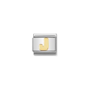 NOMINATION CLASSIC LINK LETTER J IN 18K GOLD