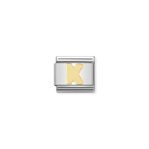 NOMINATION CLASSIC LINK LETTER K IN 18K GOLD