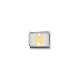 NOMINATION CLASSIC LINK LETTER N IN 18K GOLD