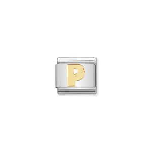 NOMINATION CLASSIC LINK LETTER P IN 18K GOLD