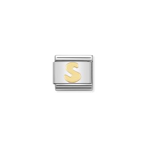 NOMINATION CLASSIC LINK LETTER S IN 18K GOLD