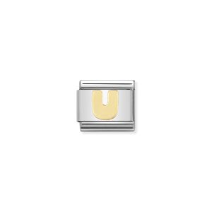 NOMINATION CLASSIC LINK LETTER U IN 18K GOLD
