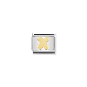 NOMINATION CLASSIC LINK LETTER X IN 18K GOLD