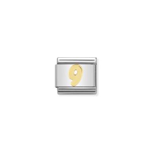 NOMINATION CLASSIC LINK NUMBER 9 IN 18K GOLD