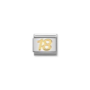 NOMINATION CLASSIC LINK NUMBER 18 IN 18K GOLD