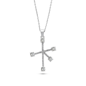 14ct White Gold Diamond Southern Cross Pendant
