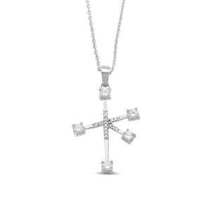 14ct White Gold Southern Cross Diamond Pendant