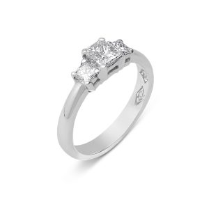 Platinum Trilogy Princess Cut Diamond Ring