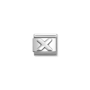 NOMINATION CLASSIC LINK LETTER X IN 925 SILVER