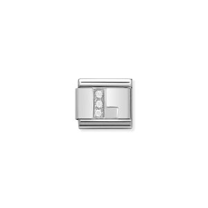 NOMINATION CLASSIC LINK LETTER L WITH CZ IN 925 SILVER