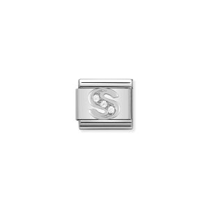 NOMINATION CLASSIC LINK LETTER S WITH CZ IN 925 SILVER