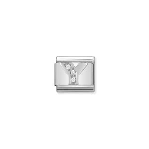 NOMINATION CLASSIC LINK LETTER Y WITH CZ IN 925 SILVER