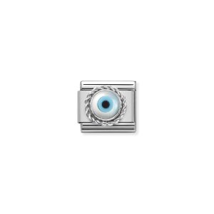 NOMINATION CLASSIC LINK, GREEK EYE, STERLING SILVER