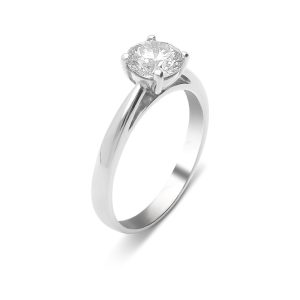 18ct White Gold Diamond Solitaire Ring