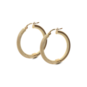 9ct Yellow Gold Creole Hoop Earrings