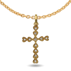 A 9ct Yellow Gold Vintage Inspired Cross Pendant
