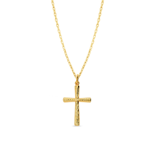 9ct Yellow Gold Fancy Cut Cross Pendant