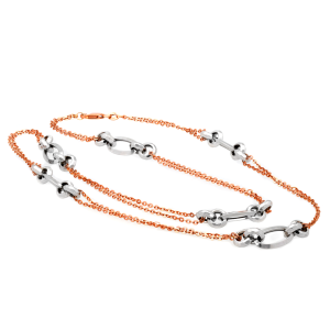 18ct Bi-Colour Gold Fancy Chain Necklace