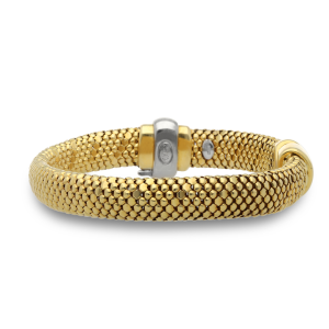 18ct Yellow Gold Bersani Mesh Link Bracelet