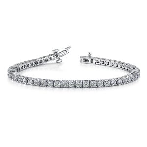 Diamond Tennis Bracelet - Classic 18k White Gold (Diamonds - 5.00 carat)
